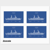 USCG Cutter Hamilton whec-715 - ABD Rechthoekige Sticker (Vel)