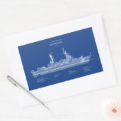 USCG Cutter Hamilton whec-715 - ABD Rechthoekige Sticker (Envelop)