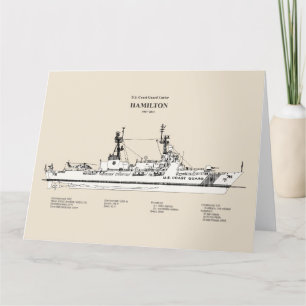 USCG Cutter Hamilton whec-715 - SBD Bedankkaart