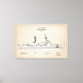 USCG Cutter Hamilton whec-715 - SBD Canvas Afdruk (Voorkant)