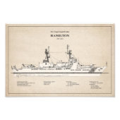 USCG Cutter Hamilton whec-715 - SBD Foto Afdruk (Voorkant)