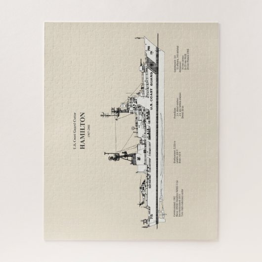 USCG Cutter Hamilton whec-715 - SBD Legpuzzel (Verticaal)