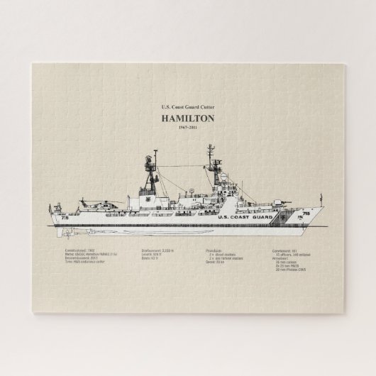 USCG Cutter Hamilton whec-715 - SBD Legpuzzel (Horizontaal)