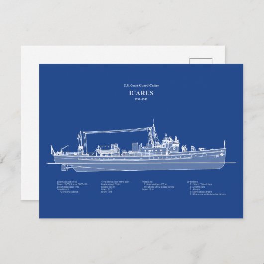 USCG Cutter Icarus wpc-110 - ABD Briefkaart (Voorkant / Achterkant)