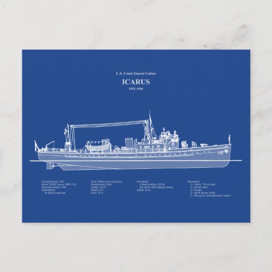 USCG Cutter Icarus wpc-110 - ABD Briefkaart (Voorkant)