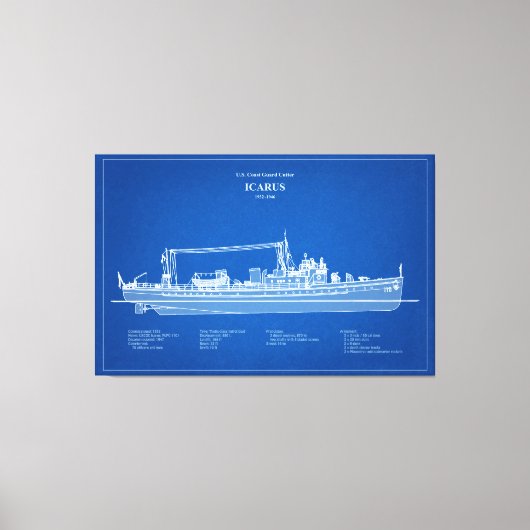 USCG Cutter Icarus wpc-110 - ABD Canvas Afdruk (Voorkant)