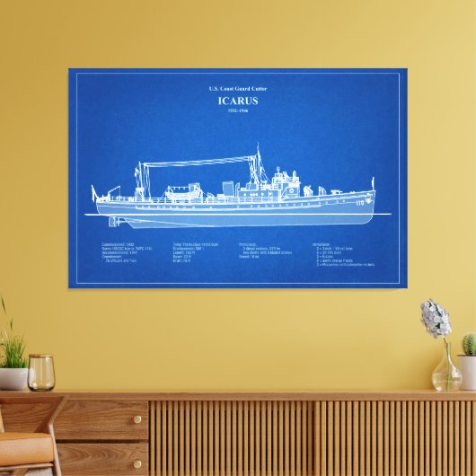 USCG Cutter Icarus wpc-110 - ABD Canvas Afdruk (Insitu (Woonkamer))