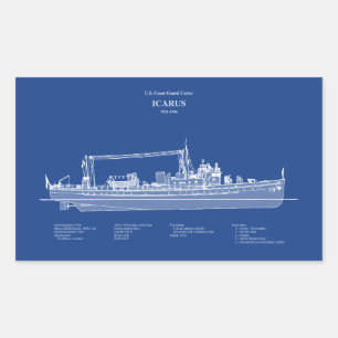 USCG Cutter Icarus wpc-110 - ABD Rechthoekige Sticker