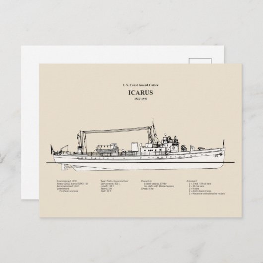 USCG Cutter Icarus wpc-110 - SBD Briefkaart (Voorkant / Achterkant)