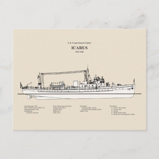 USCG Cutter Icarus wpc-110 - SBD Briefkaart (Voorkant)