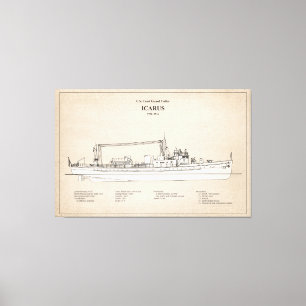 USCG Cutter Icarus wpc-110 - SBD Canvas Afdruk