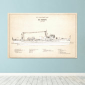 USCG Cutter Icarus wpc-110 - SBD Canvas Afdruk (Insitu (Houten vloer))