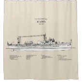 USCG Cutter Icarus wpc-110 - SBD Douchegordijn (Voorkant)