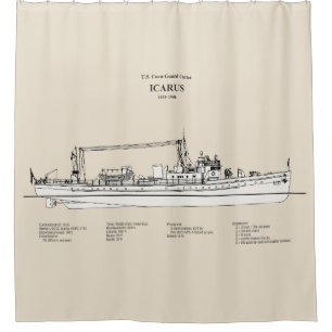 USCG Cutter Icarus wpc-110 - SBD Douchegordijn