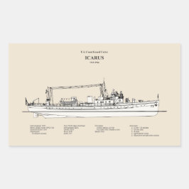 USCG Cutter Icarus wpc-110 - SBD Rechthoekige Sticker