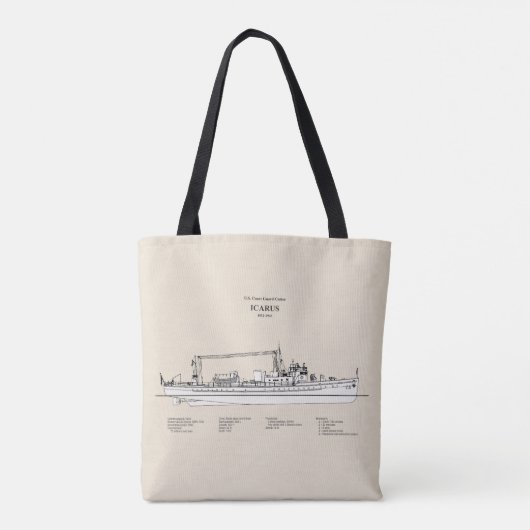 USCG Cutter Icarus wpc-110 - SBD Tote Bag (Achterkant)