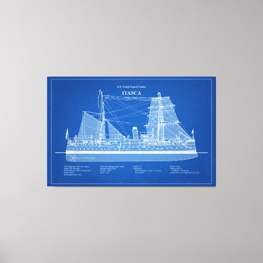 USCG Cutter Itasca - ABD Canvas Afdruk (Voorkant)
