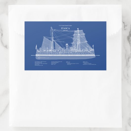 USCG Cutter Itasca - ABD Rechthoekige Sticker (Tas)