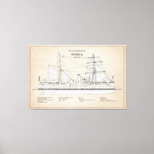 USCG Cutter Itasca - SBD Canvas Afdruk (Voorkant)