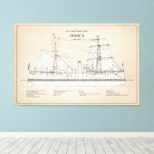 USCG Cutter Itasca - SBD Canvas Afdruk (Insitu (Houten vloer))