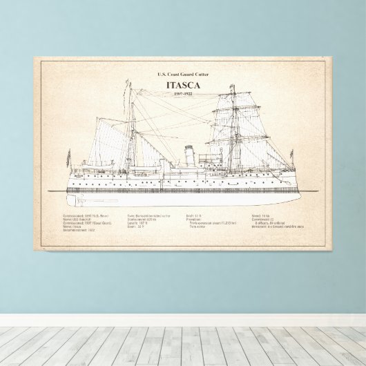 USCG Cutter Itasca - SBD Canvas Afdruk (Insitu (Houten vloer))