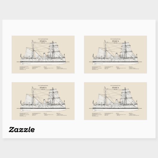 USCG Cutter Itasca - SBD Rechthoekige Sticker (Vel)