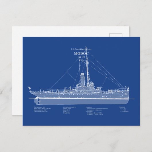 USCG Cutter Modoc wpg-46 - ABD Briefkaart (Voorkant / Achterkant)