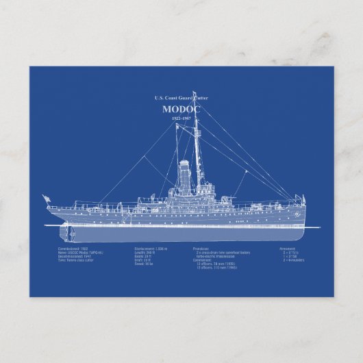 USCG Cutter Modoc wpg-46 - ABD Briefkaart (Voorkant)