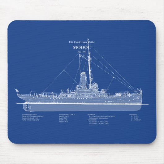 USCG Cutter Modoc wpg-46 - ABD Muismat (Voorkant)