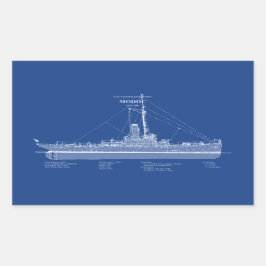 USCG Cutter Modoc wpg-46 - ABD Rechthoekige Sticker