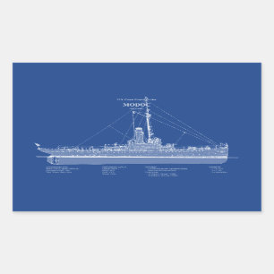USCG Cutter Modoc wpg-46 - ABD Rechthoekige Sticker