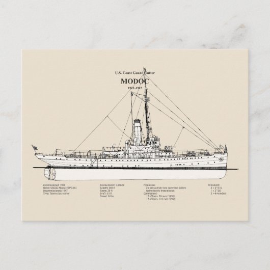 USCG Cutter Modoc wpg-46 - SBD Briefkaart (Voorkant)