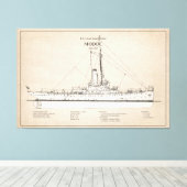 USCG Cutter Modoc wpg-46 - SBD Canvas Afdruk (Insitu (Houten vloer))