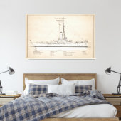 USCG Cutter Modoc wpg-46 - SBD Canvas Afdruk (Insitu (Slaapkamer))