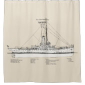 USCG Cutter Modoc wpg-46 - SBD Douchegordijn (Voorkant)