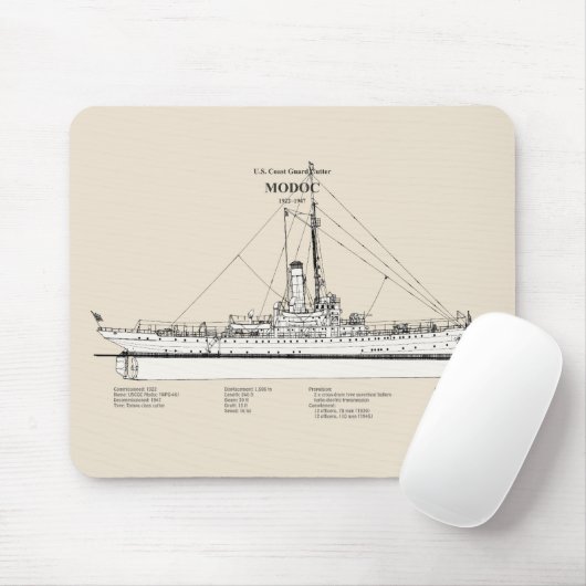 USCG Cutter Modoc wpg-46 - SBD Muismat (Met muis)