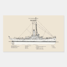 USCG Cutter Modoc wpg-46 - SBD Rechthoekige Sticker
