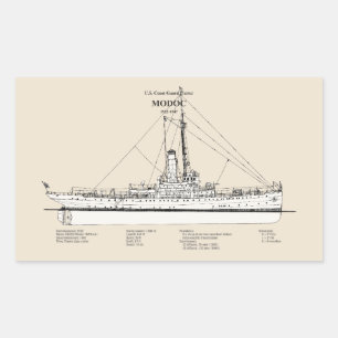 USCG Cutter Modoc wpg-46 - SBD Rechthoekige Sticker