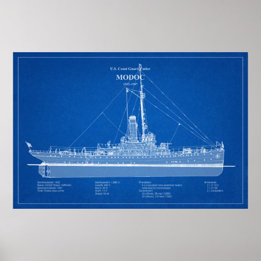 USCG Cutter Modoc wpg-46 - VS Poster (Voorkant)