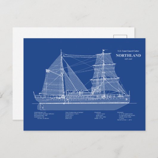 USCG Cutter Northland wpg-49 - ABD Briefkaart (Voorkant / Achterkant)