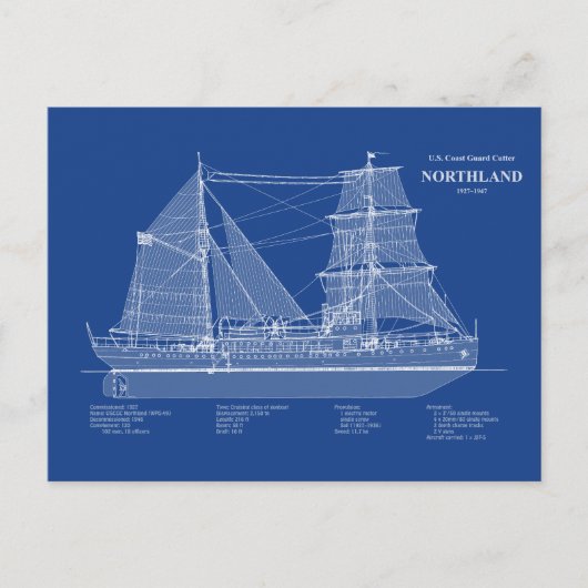 USCG Cutter Northland wpg-49 - ABD Briefkaart (Voorkant)