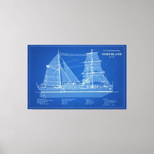 USCG Cutter Northland wpg-49 - ABD Canvas Afdruk (Voorkant)