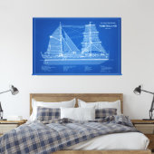 USCG Cutter Northland wpg-49 - ABD Canvas Afdruk (Insitu (Slaapkamer))