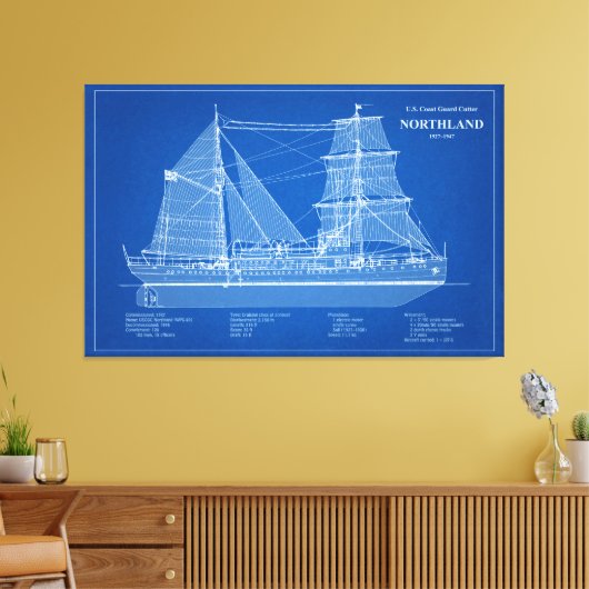 USCG Cutter Northland wpg-49 - ABD Canvas Afdruk (Insitu (Woonkamer))