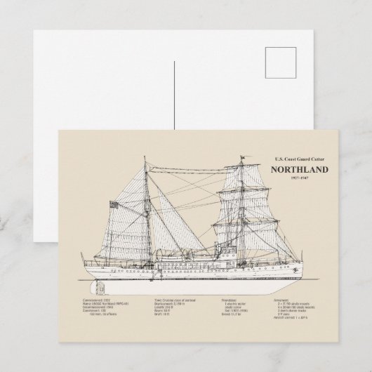 USCG Cutter Northland wpg-49 - SBD Briefkaart (Voorkant / Achterkant)