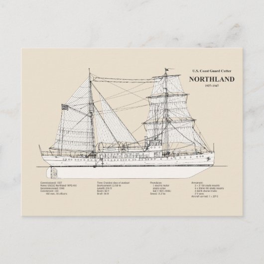 USCG Cutter Northland wpg-49 - SBD Briefkaart (Voorkant)