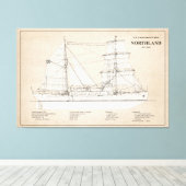 USCG Cutter Northland wpg-49 - SBD Canvas Afdruk (Insitu (Houten vloer))