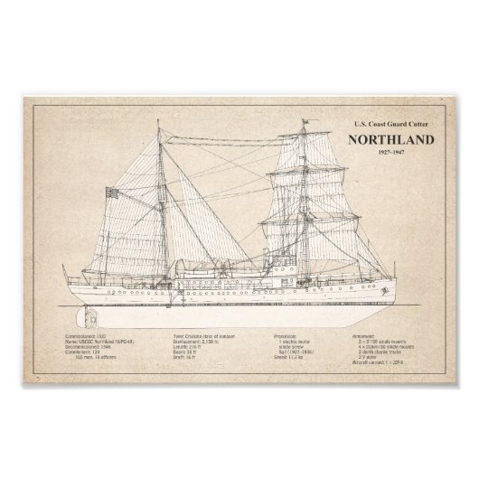USCG Cutter Northland wpg-49 - SBD Foto Afdruk (Voorkant)