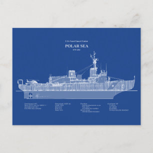 USCG Cutter Polar Zee WABB-11 - ABD Briefkaart