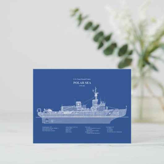 USCG Cutter Polar Zee WABB-11 - ABD Briefkaart (Staand voorkant)